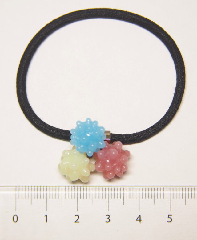 こんぺいとうのヘアゴム マカロンカラー Iichi ハンドメイド クラフト作品 手仕事品の通販