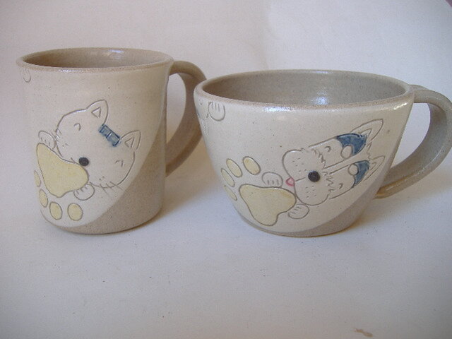 【SALE】理由有りniku.Qマグカップとスープカップの画像1枚目