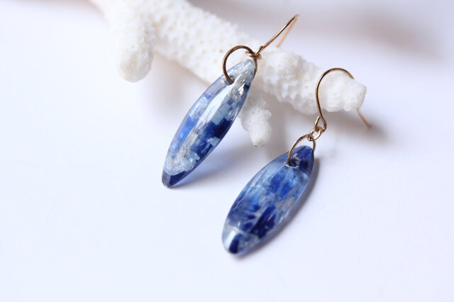 専用 アクアカイヤナイト オパール ピアス 10金/ネパール産カイヤナイトピアス | iichi 日々の暮らしを心地よく
