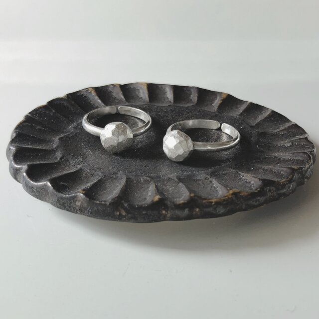 silverの一粒リング/フリーサイズの画像1枚目
