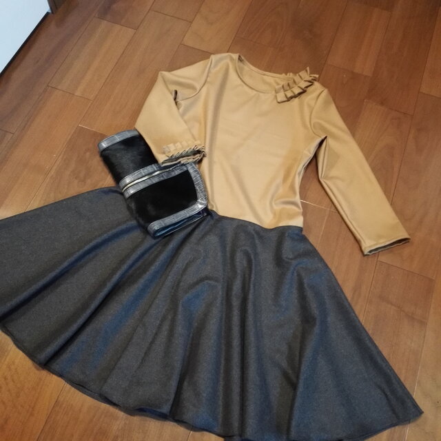 大きいサイズのフレアワンピ