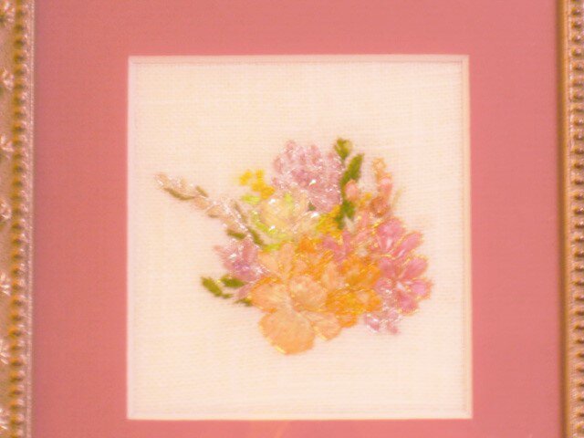 sampleサンプル フラワーブーケデザイン刺繍インテリア額 | iichi 日々