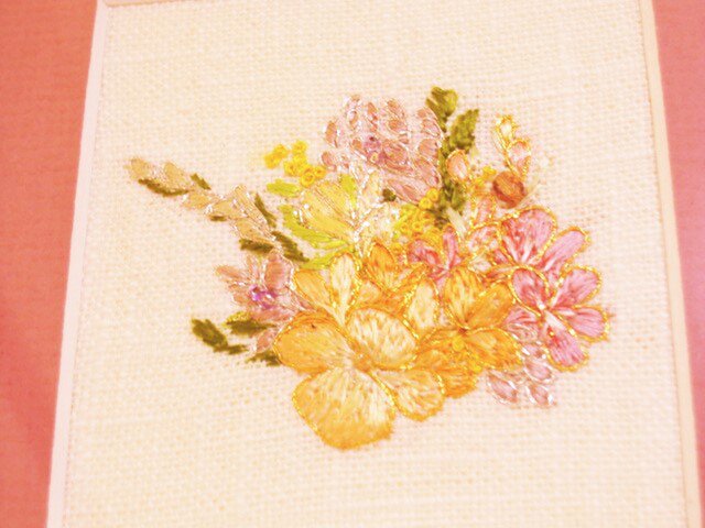 sampleサンプル フラワーブーケデザイン刺繍インテリア額 | iichi 日々