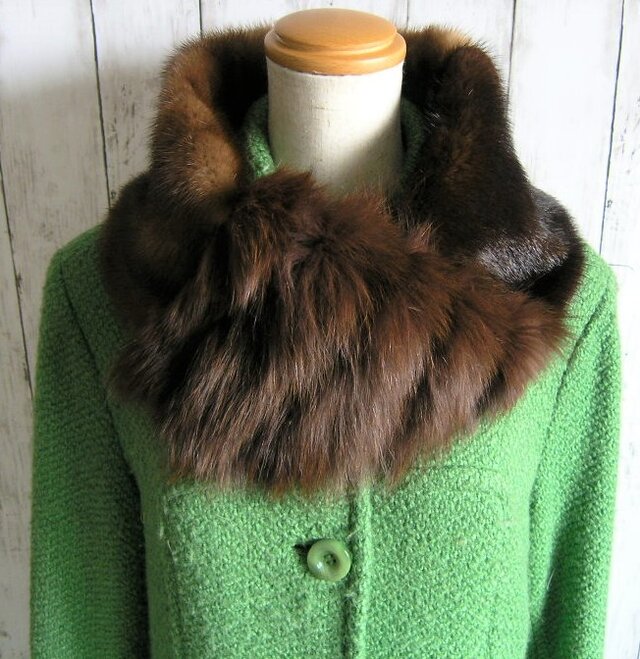 ¶ リアルファー ¶ ブラウン系ミンク＆フォックスnejiriスヌード「ququ」