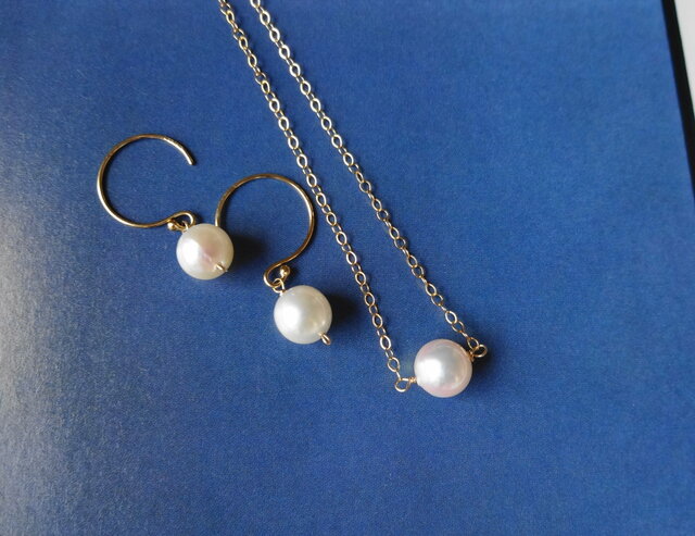 14kgf アコヤ真珠の一粒ネックレス | iichi ハンドメイド・クラフト作品・手仕事品の通販