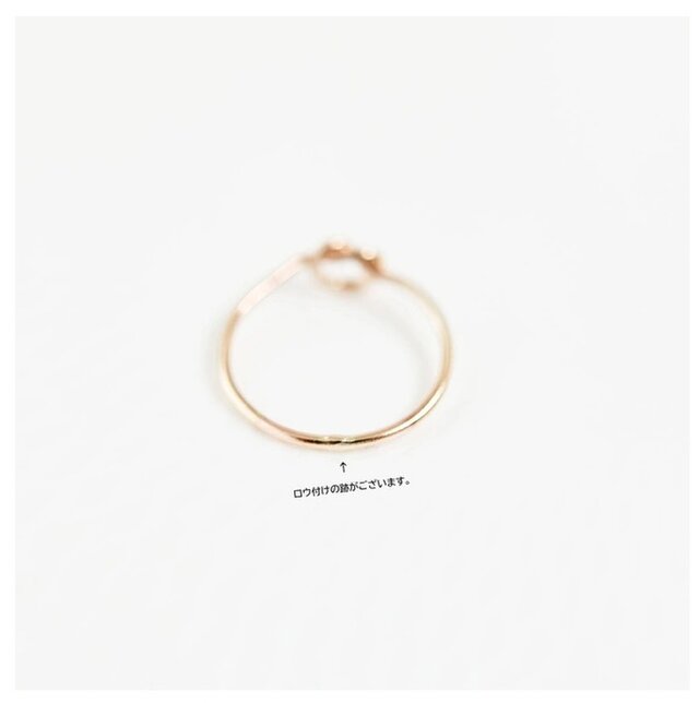 14KGF 縁結びお守り ハートリング ピンキーリング 重ね付けにも