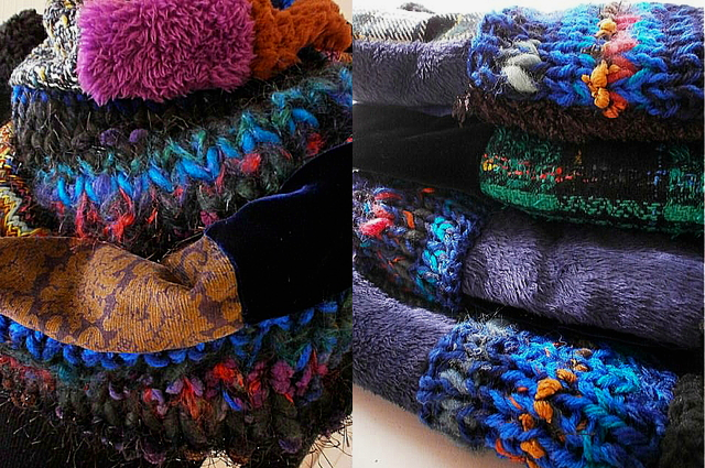 sold ビッグシルエット ふわふわスヌード ネックウォーマー手編み 絵画