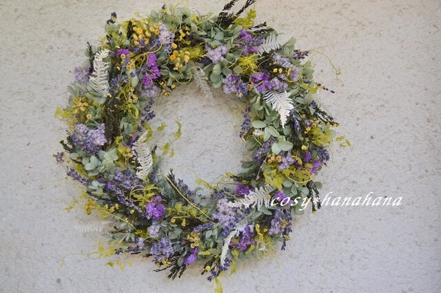 ラベンダーのボタニカルwreathの画像1枚目