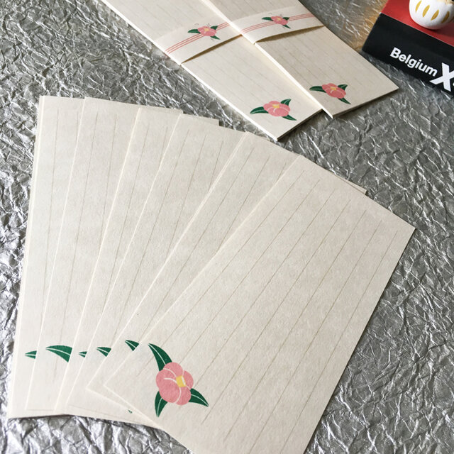 一筆箋・つばき-桃の画像1枚目
