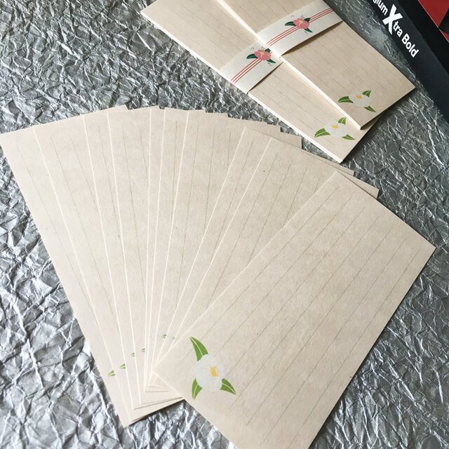 一筆箋・つばき-白の画像1枚目