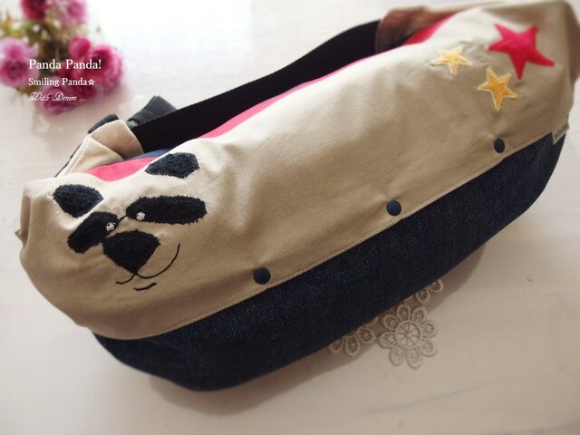 抱っこ紐収納カバー Smiling Panda☆の画像1枚目