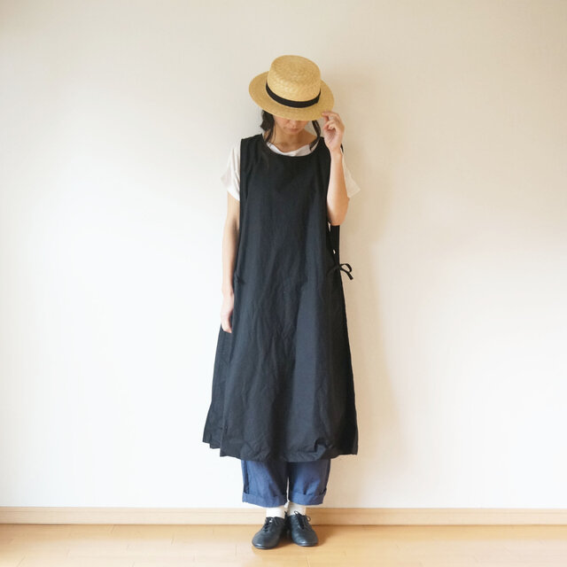 Linen apron one pieceの画像1枚目