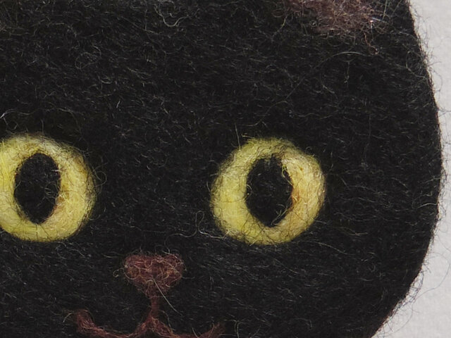 ブローチ　黒猫　横顔　レジン ブローチ 黒猫 横顔 レジン