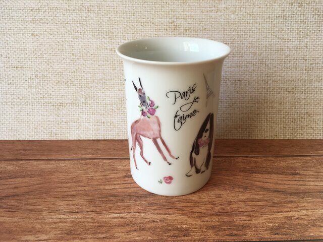 名入れ可! わんちゃんいっぱい ペンなど立ての画像1枚目