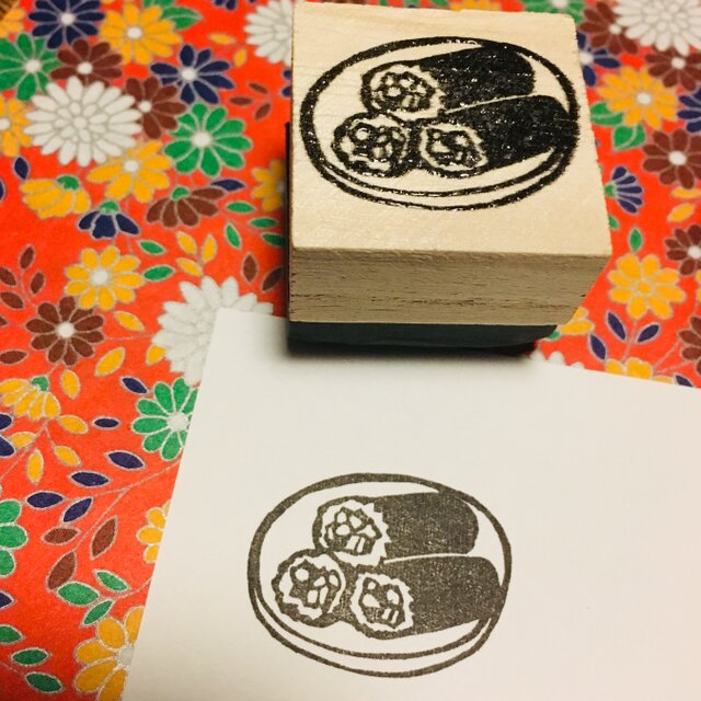 ★グルメはんこ★【恵方巻き】3㎝四方の画像1枚目