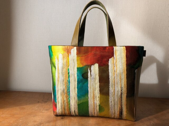雲文様 袋帯リメイクMini Tote Bagの画像1枚目