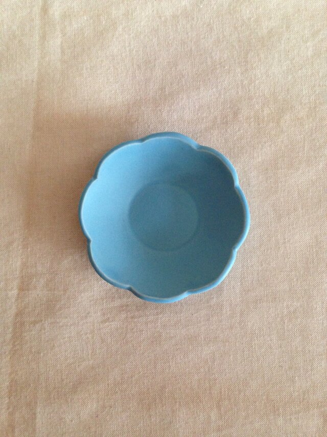 花小皿(トルコブルー)の画像1枚目