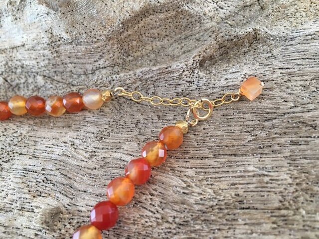 太陽の宝石◇カーネリアンK14GFネックレス | iichi 日々の暮らしを