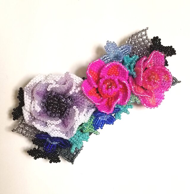バレッタ Bouquet (パープルペチュニア)の画像1枚目