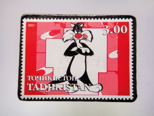 タジキスタン 切手ブローチ4660の画像1枚目