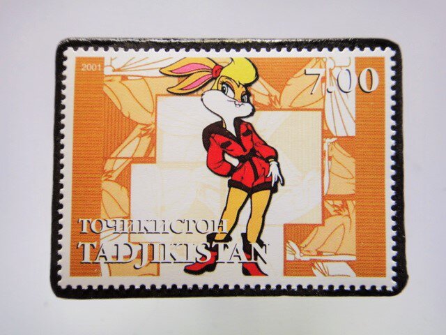 タジキスタン 切手ブローチ4664の画像1枚目