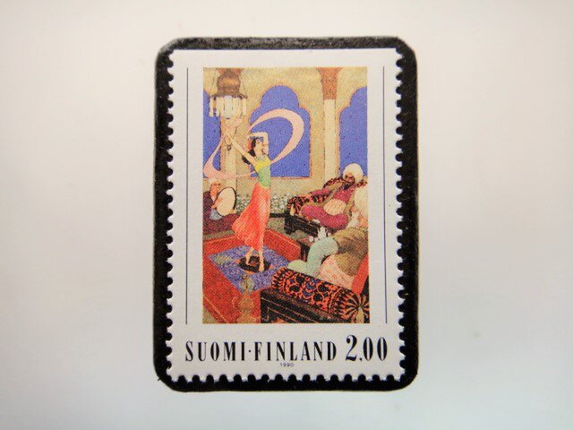 フィンランド 童話切手ブローチ4668の画像1枚目