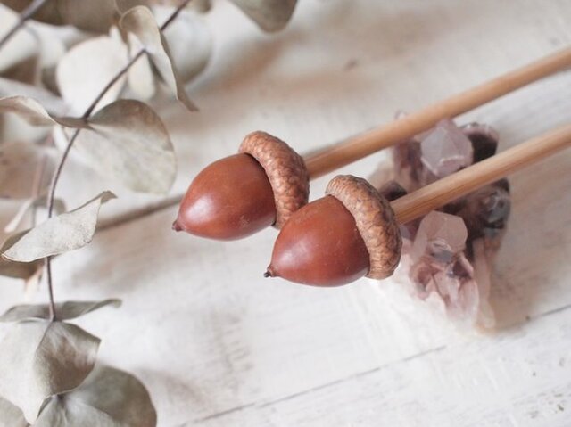 12号 どんぐりの編み 針 26 長め Iichi ハンドメイド クラフト作品 手仕事品の通販