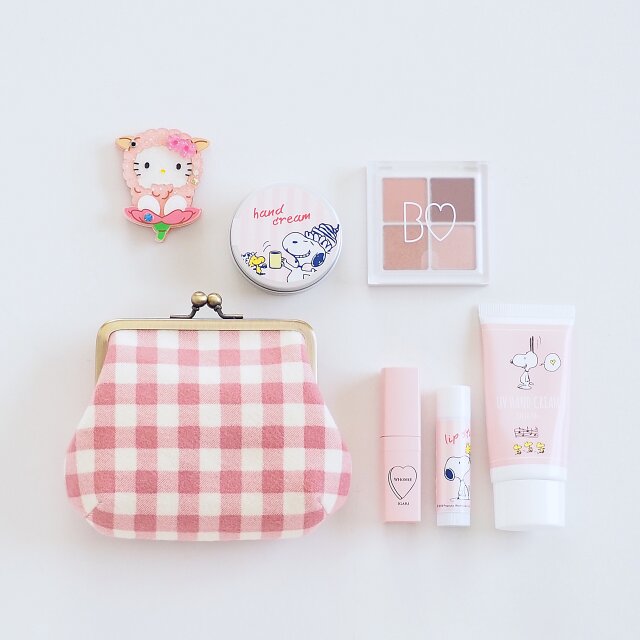 □ギンガムチェックのがま口ポーチ□ petit (ngch) | iichi 日々の