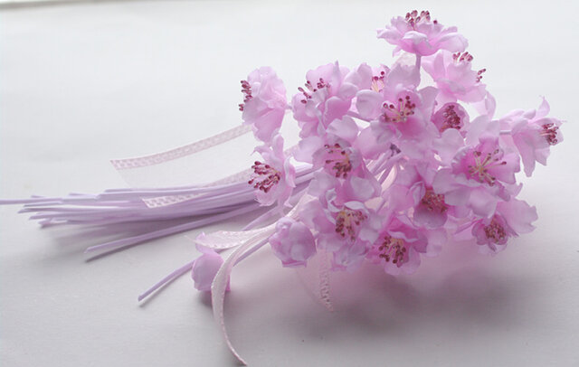 ピンクピンクの桜のコサージュE8の画像1枚目