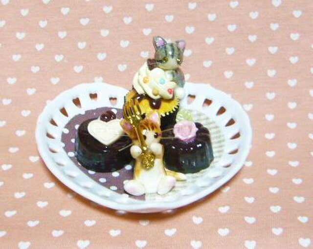 にゃんこのしっぽ○バレンタイン〇にゃんこのチョコプレート1の画像1枚目