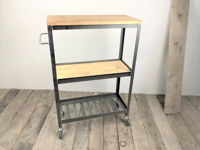 キッチンワゴン【アイアンワゴン/Iron Wagon3段/キャスター】 | iichi
