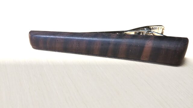 高級黒檀 タイピンの画像1枚目