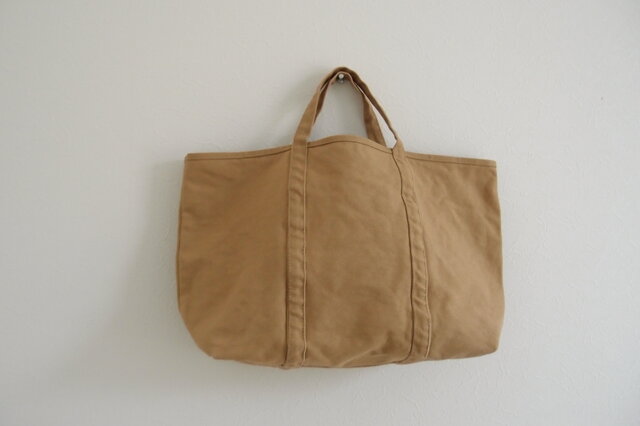 【A4対応】 帆布 BASIC TOTE Msize チノベージュ 桑染色の画像1枚目