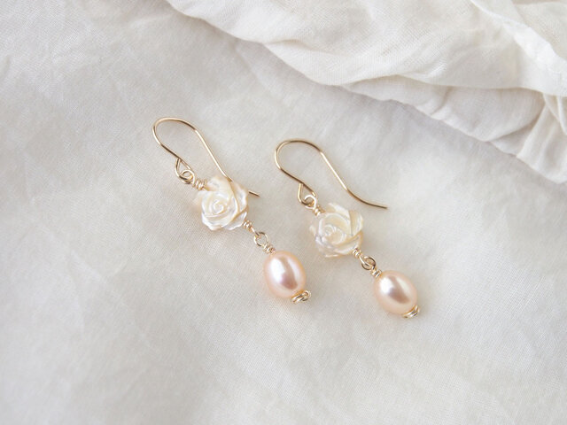 Rose Pierce(Beige×Orange)の画像1枚目