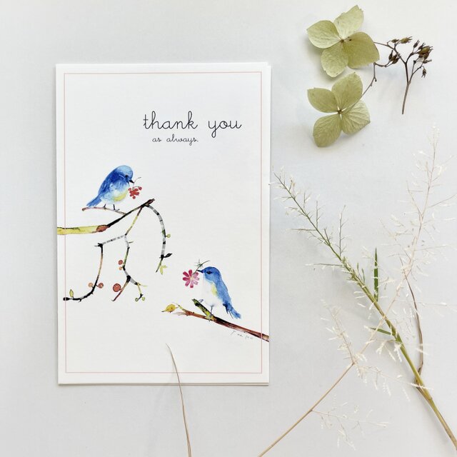 青い小鳥のカード　＊リニューアル