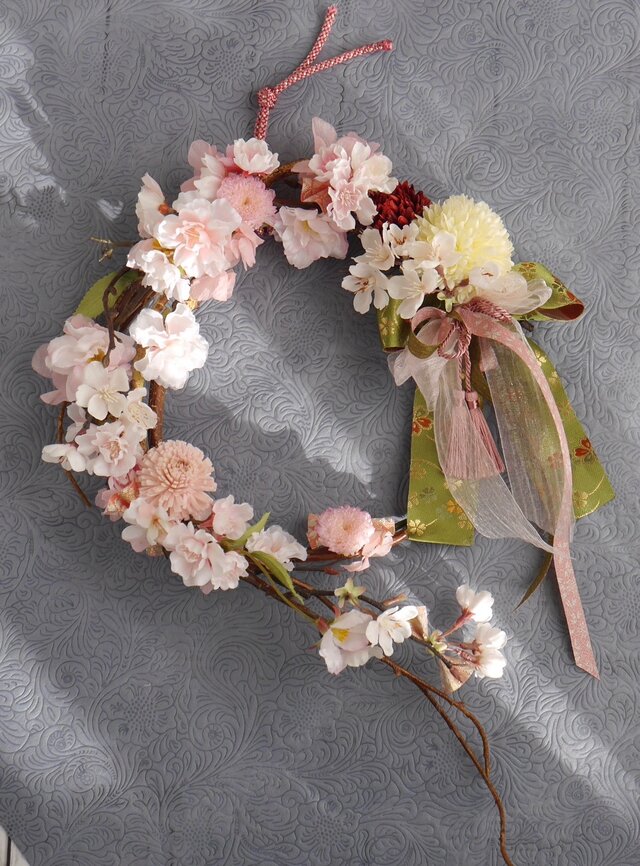 桜桃様 リクエスト 3点 まとめ商品 夏リース How to Make a Double Cherry Blossom Wreath from Origami