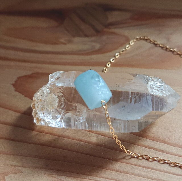 新品同様！MONAKA jewellery アクアマリン ロック ネックレス Rock Necklace - Aquamarine - – MONAKA jewellery