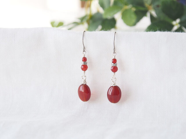 Red Oval Pierce(レッドアゲート)の画像1枚目