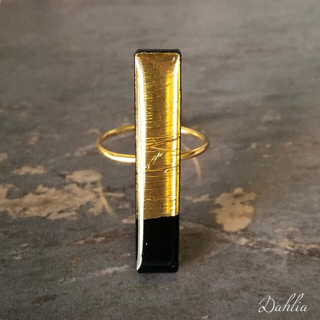 レクタングルリング〜 bar in gold foilの画像1枚目