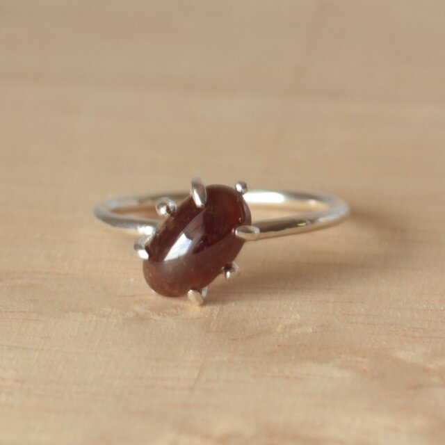 レア☆天然レインボーガーネットシルバーリング1.76ct(奈良県吉野郡天川村産)|9号の画像1枚目