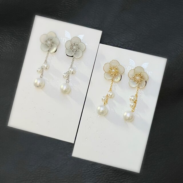 春の訪れ 梅の花 ピアス&イヤリング | iichi 日々の暮らしを心地よく
