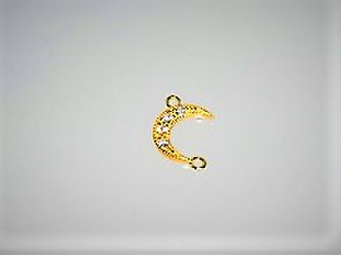 【アクセサリートップ】Moon丸環付き・ゴールドの画像1枚目