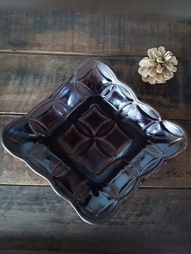 綾series/綾果深皿(chocolate)の画像1枚目