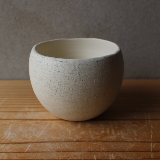 植木鉢 揺ら(地器chiki)白 陶土の画像1枚目
