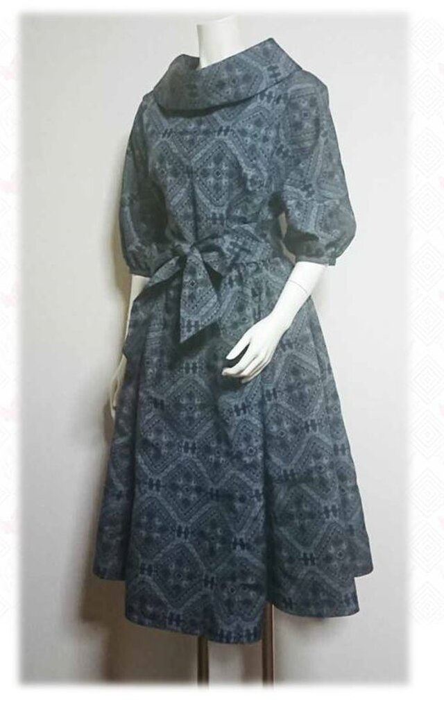 10大島紬レトロスタイルセットアップ