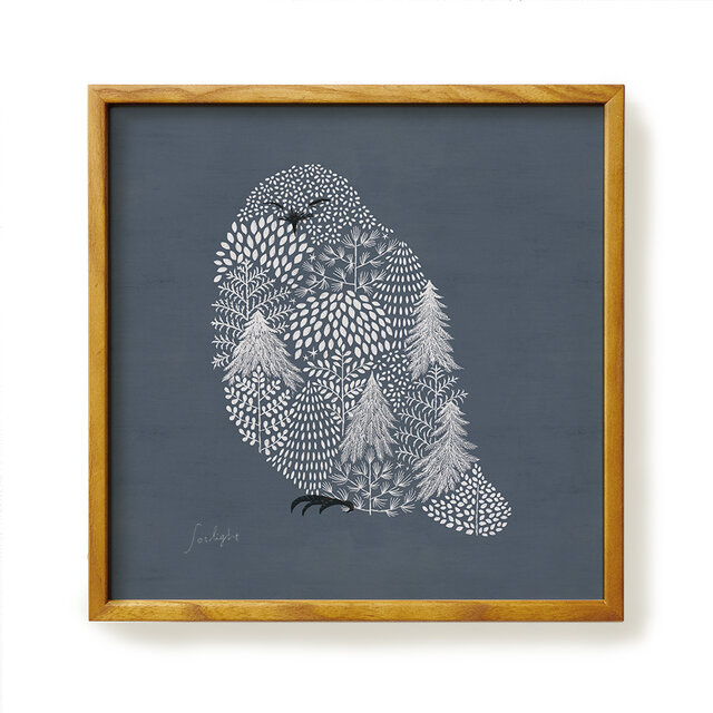 Poster + Frame 30 / Fluffy Snow owlの画像1枚目