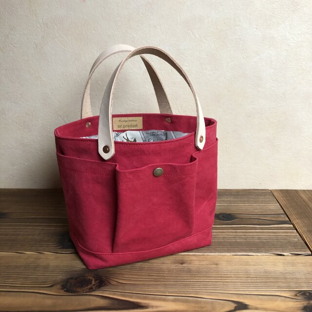 ミニバッグ 巾着風 赤