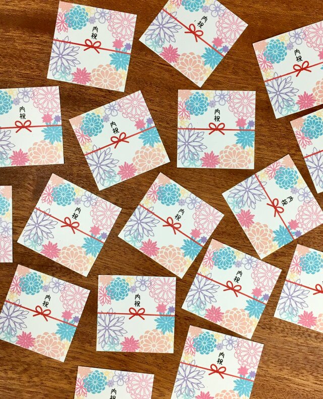 花はな 内祝シール 30枚 iichi ハンドメイド・クラフト作品・手仕事品の通販