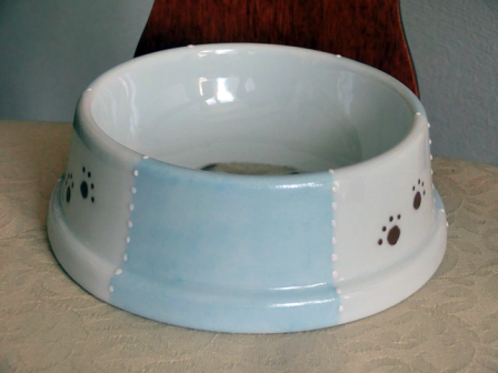 ペット　フードボウル　オーダーメイド 受注生産】ペットパラダイス えさ皿 食器 名前と誕生日が入り