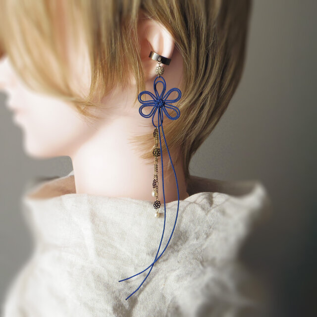 かたっぽイヤーカフ「ひとあしこつり・透」